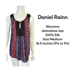 Daniel Rainn Sleeveless Silk Top